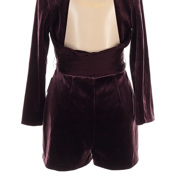 Express Deep Purple Velvet Robe - Picture 2 of 5